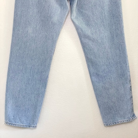 Frame Le Original Slim Straight Jean Distressed Light Wash Rigid Denim Clash 27 - Picture 8 of 16